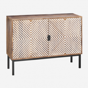 Almebe Mango Wood Sideboard 105x35 Cm Mango Wood - Sklum