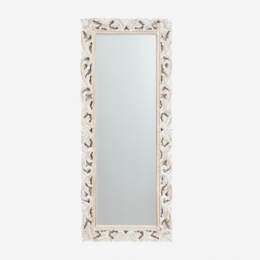 Rectangular Wall Mirror In Arnas Mango Wood 55 X 130 Cm - Sklum