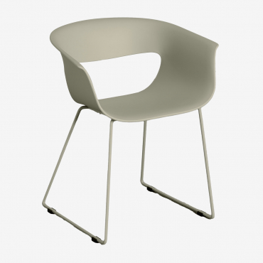 Pack Of 4 Dining Chairs In Polypropylene And Steel Alanys Green Sage - Sklum