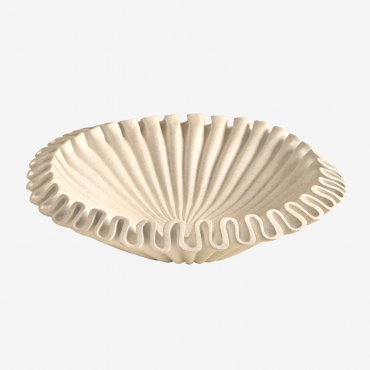 Decorative Bowl In Irente Resin White & Ø30 Cm - Sklum