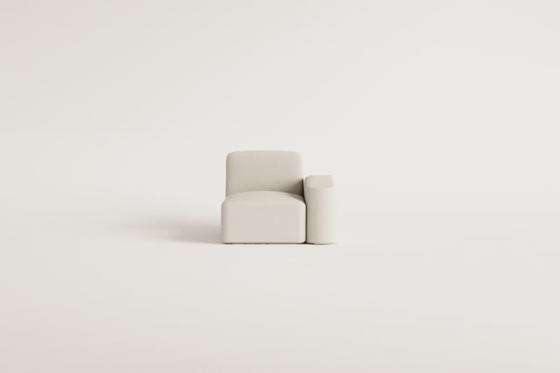 Right corner module for Bastian modular sofa