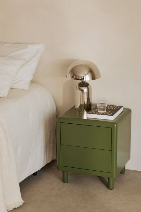 Rectangular bedside table 45x40 cm in Michigan steel