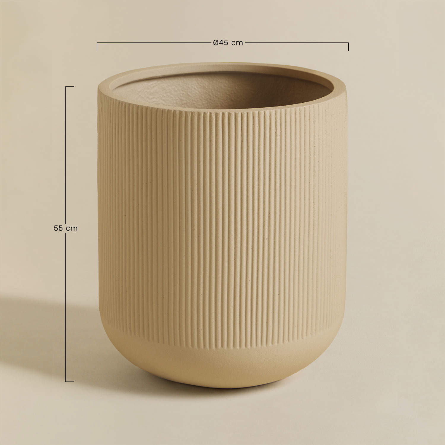 Raiden Polyresin Planter, medidas