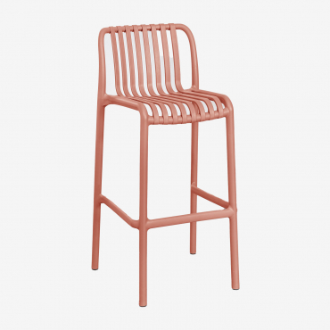 Wendell Stackable Polypropylene Bar Stool Terracota & ↑75 Cm - Sklum