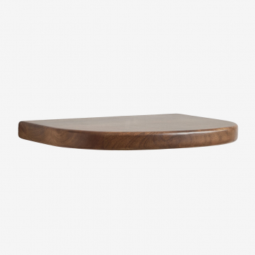 Wall Shelf 45x45 Cm In Mango Wood Agathe Dark Brown Wood - Sklum