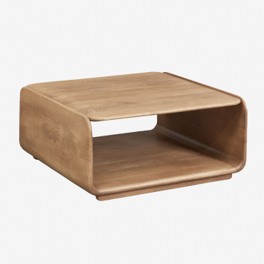Tinsley Square Wooden Coffee Table Mango Wood & 75 X 75 Cm - Sklum