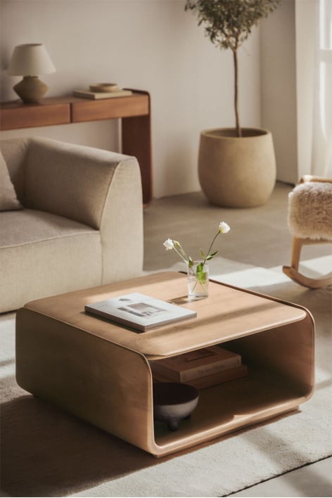 Tinsley square wooden coffee table