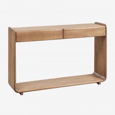 Rectangular Entryway Console 120x30 Cm In Tinsley Wood Mango Wood - Sklum
