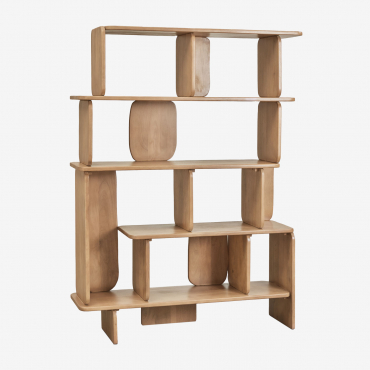 Agathe Mango Wood Shelving Unit Natural Wood - Sklum