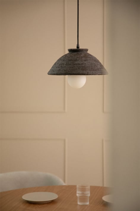 Sainza terracotta hanging ceiling lamp - Carbon Black