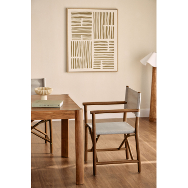 Olivia Folding Director's Chair In Acacia Wood Dark Acacia Brown - Sklum