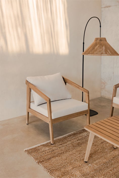 Acacia wood armchair Kaela