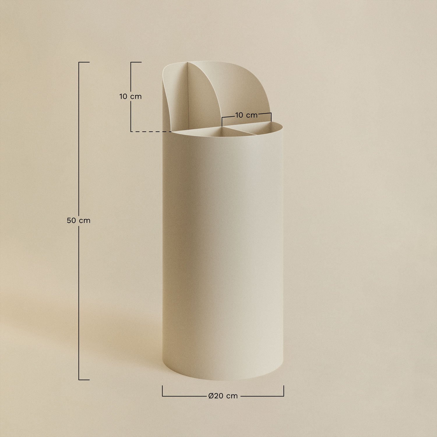 Maurizio steel umbrella stand, medidas