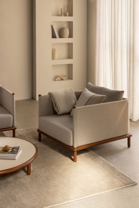 Acacia wood armchair Olivia