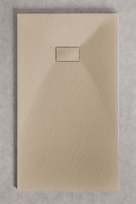Rectangular non-slip extra-flat SMC resin shower tray 150x90 cm Light Sand Soho