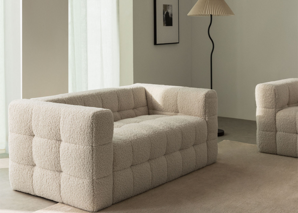 Harriet 2-seater sheepskin sofa