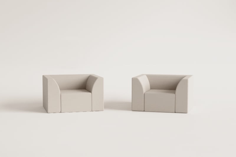 Pack of 2 Cardea upholstered armchairs
