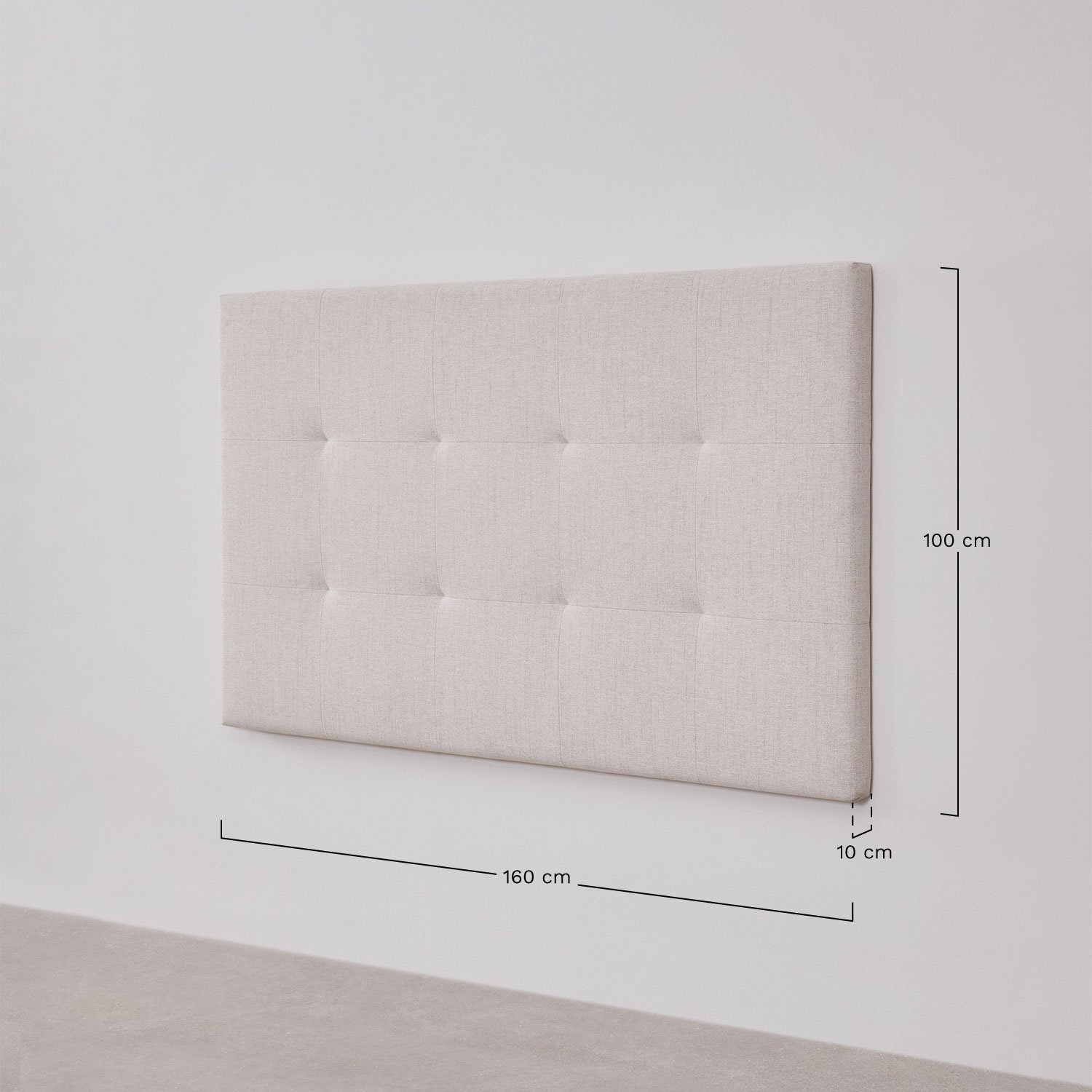 Artur upholstered headboard, medidas