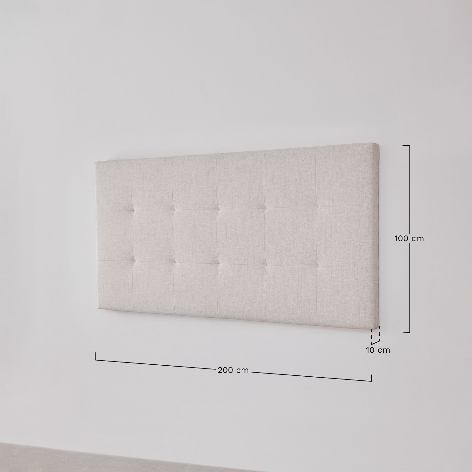 Artur upholstered headboard, medidas