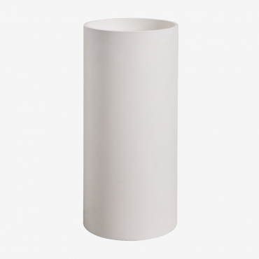 Round Floor-standing Washbasin Ø40 Cm In Lublin Cement Off-white - Sklum
