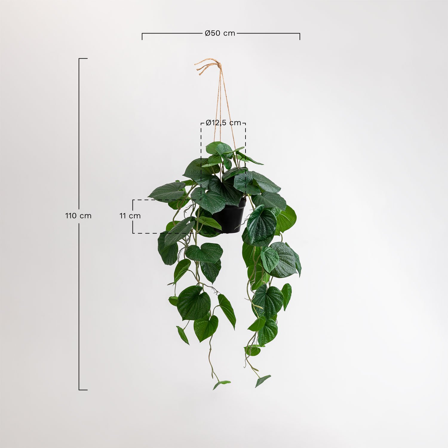 Decorative Artificial Hanging Plant Pothos , medidas
