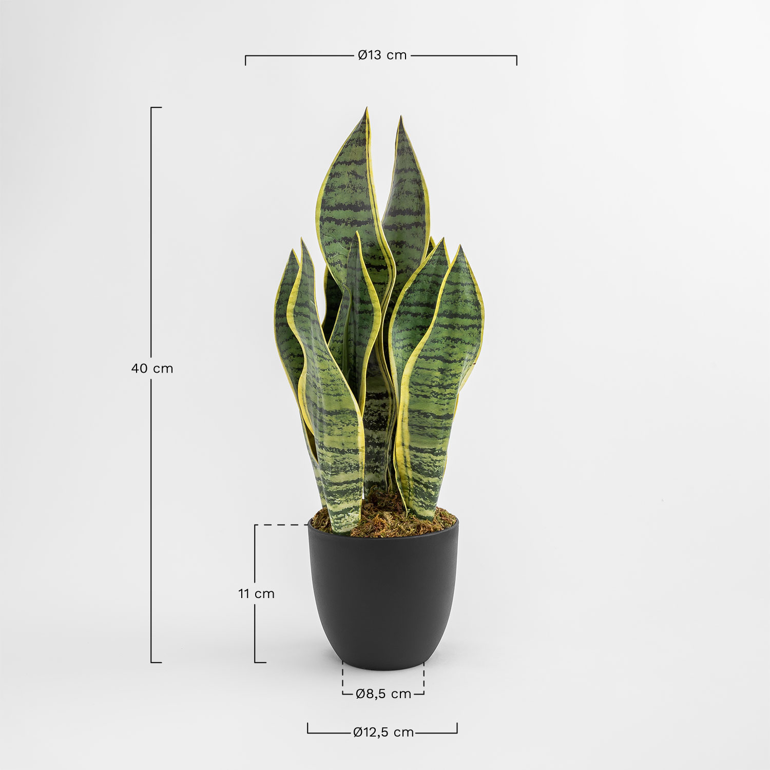 Decorative Artificial Plant Sansevieria 40 cm, medidas