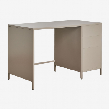 Michigan Steel Desk Moka Brown - Sklum