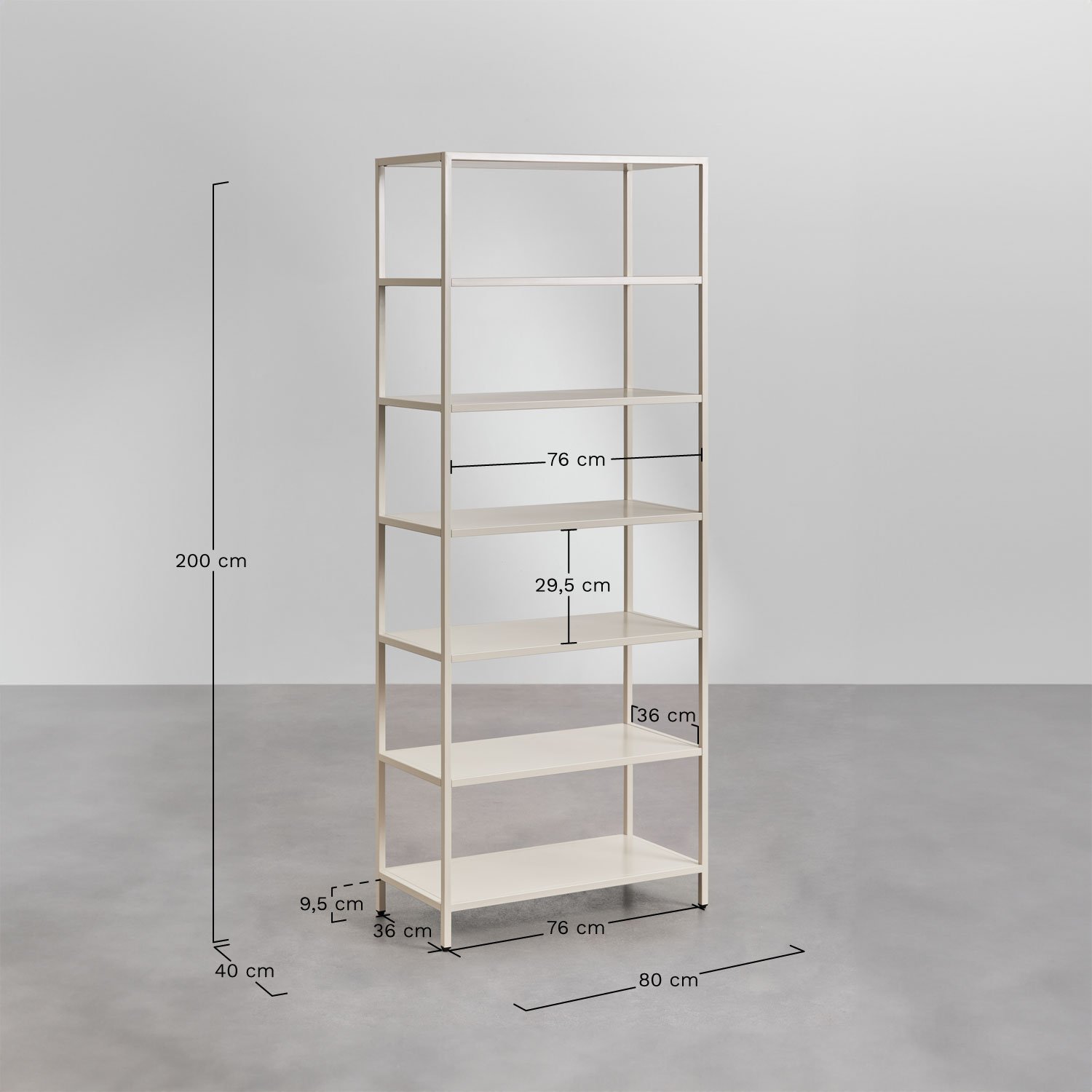 Janine steel shelving, medidas