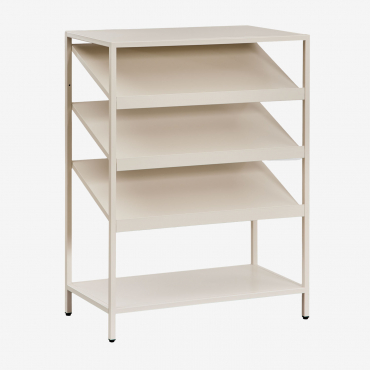 Janine Steel Shoe Rack Tapioca Beige - Sklum