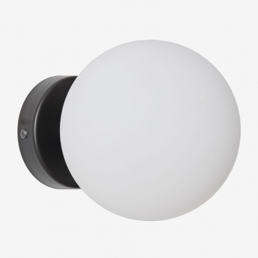 Uvol Traditional Stainless Steel Wall Light With Crystal Ball Black - Sklum