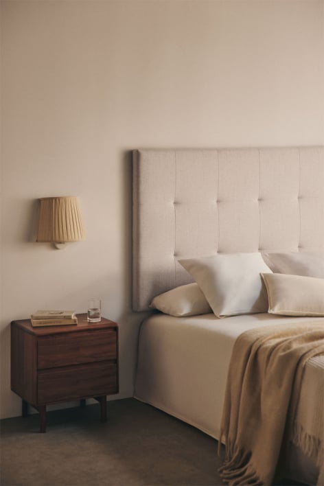 Cream beige fabric headboard for 200 cm bed Artur