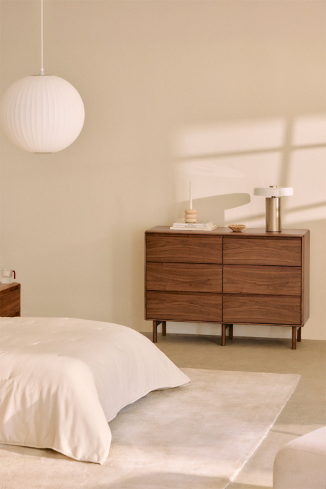 6-drawer chest 120x40 cm in Treveris wood