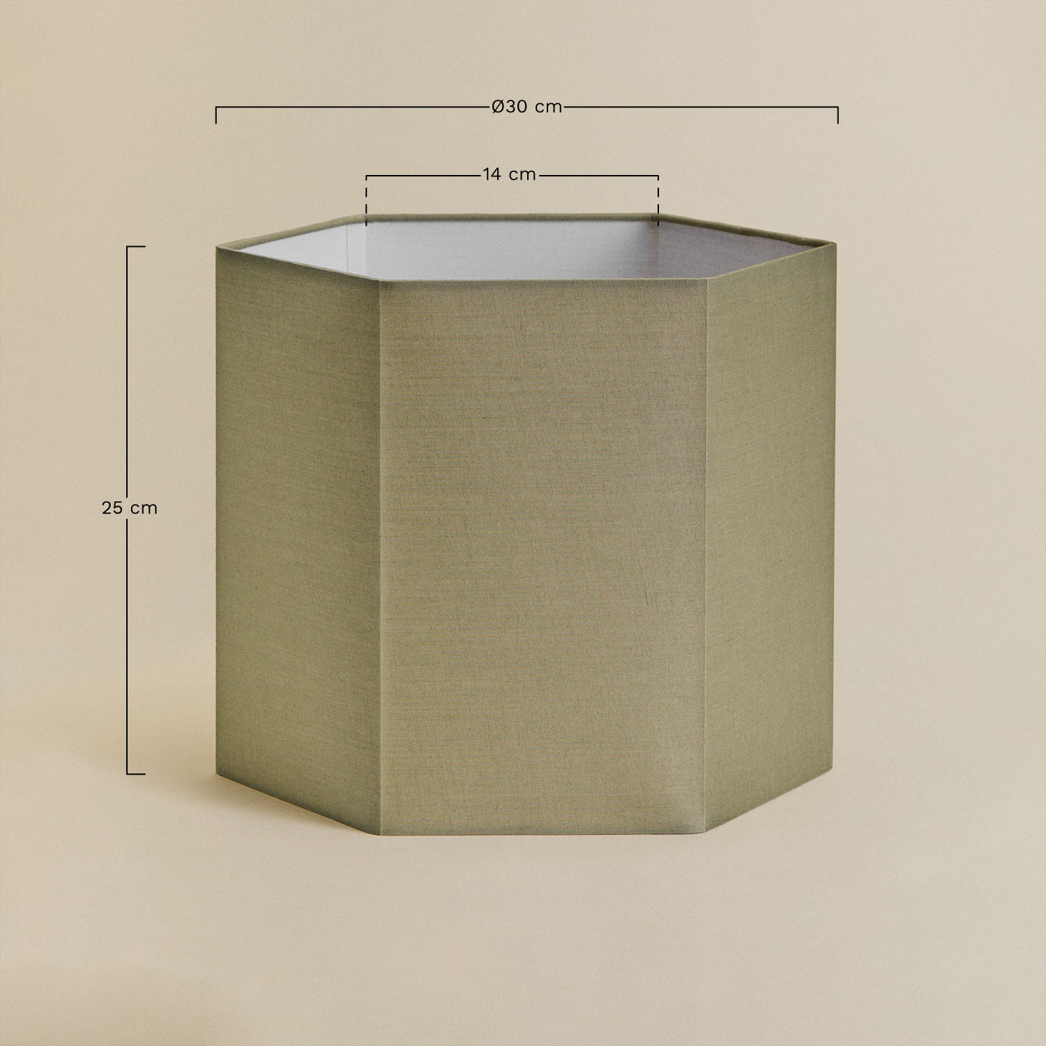 Tenerife fabric lampshade, medidas
