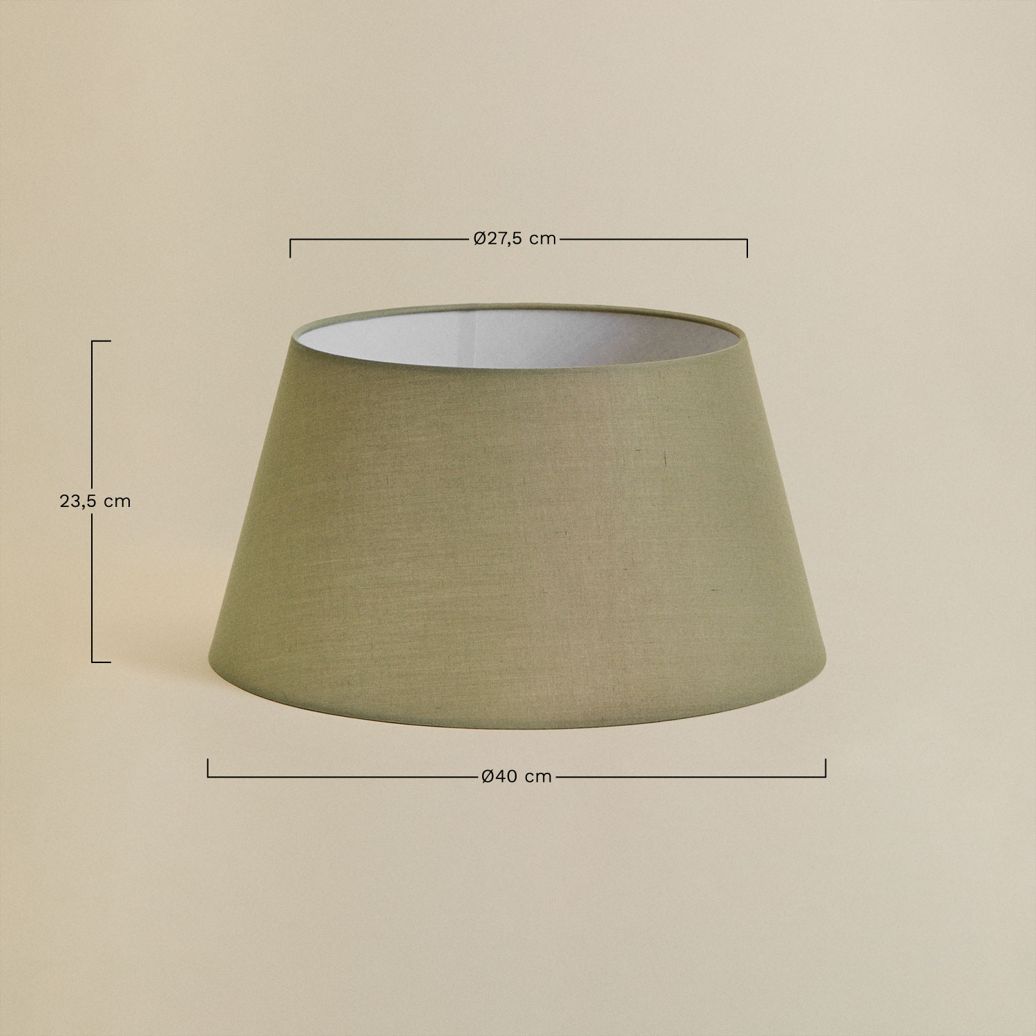 Monaco fabric lampshade, medidas