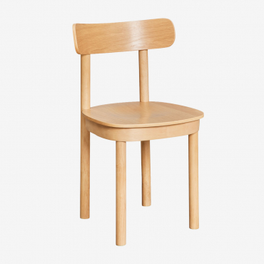 Pack Of 4 Taleri Wooden Dining Chairs Rustic Wood - Sklum