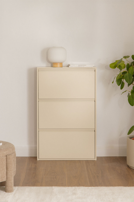 Logan Steel Shoe Rack - Tapioca Beige