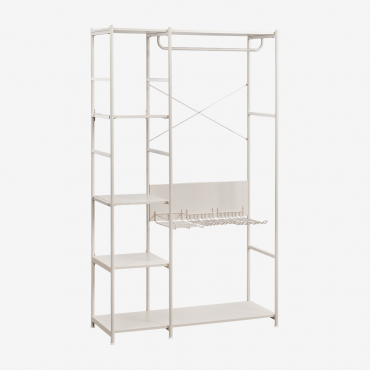 Elviah Open Iron Wardrobe Gardenia White - Sklum