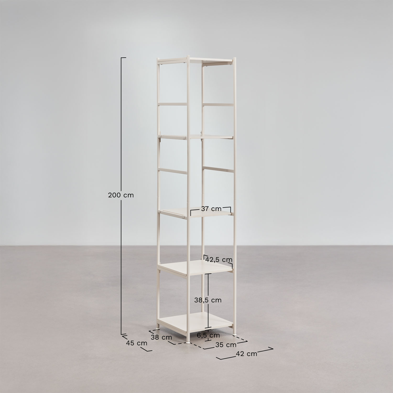 Elviah iron shelf, medidas