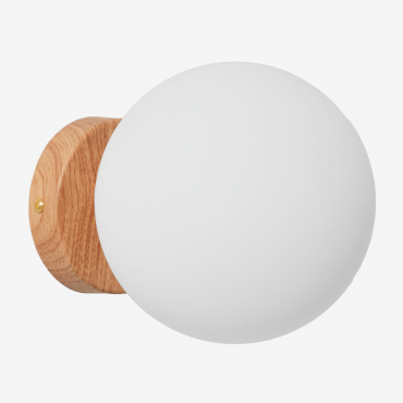 Wall Sconce For Bathroom In Stainless Steel With Crystal Ball Uvol Traditional Brown Natural Wood - Sklum