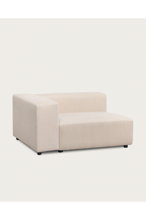Left corner module 135x113 cm with high armrest for Bruna modular sofa
