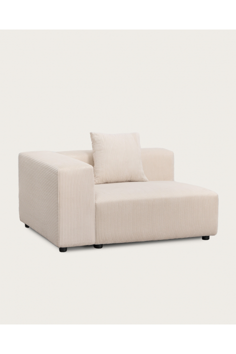 Left corner module 135x113 cm with high armrest and cushion for Bruna modular sofa