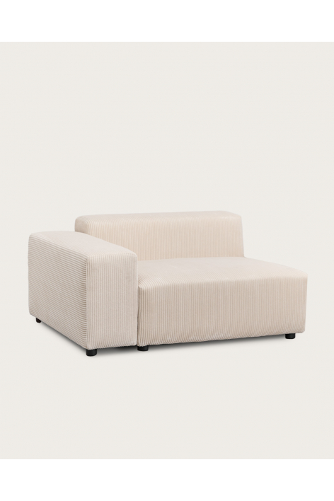 Left corner module 135x113 cm with low armrest for Bruna modular sofa