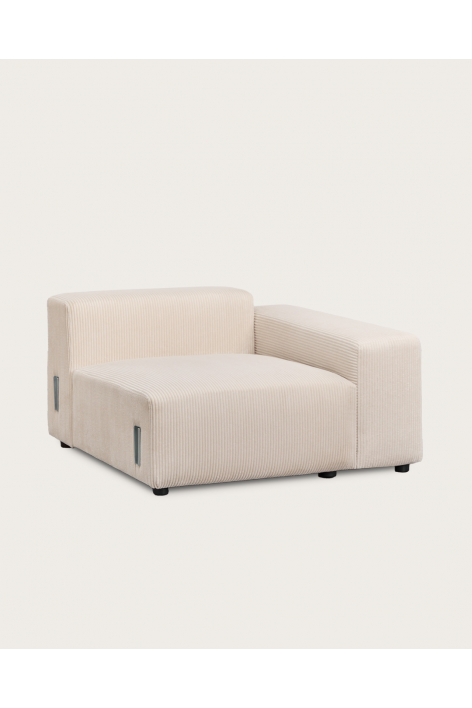 Right corner module 115x113 cm with low armrest for Bruna modular sofa
