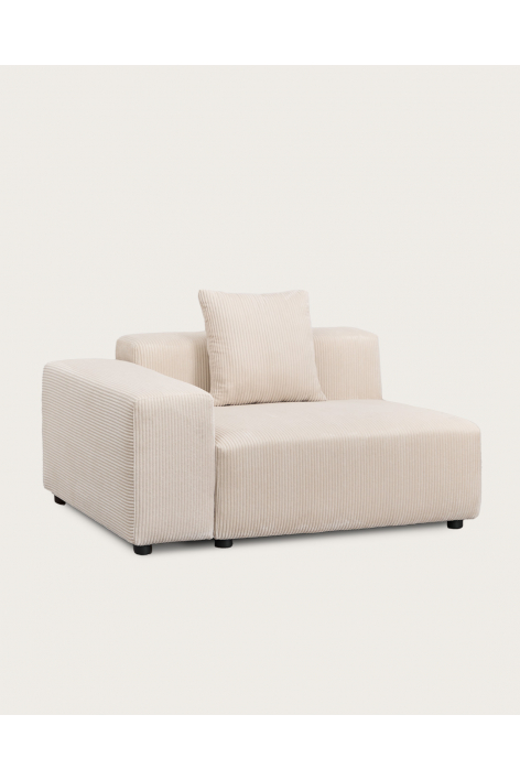 Left corner module 135x113 cm with low armrest and cushion for Bruna modular sofa