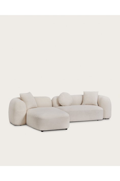 2-piece left chaise modular sofa in Coco chenille