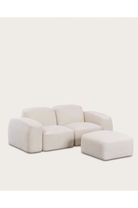 Bastian 2-piece modular sofa and pouf