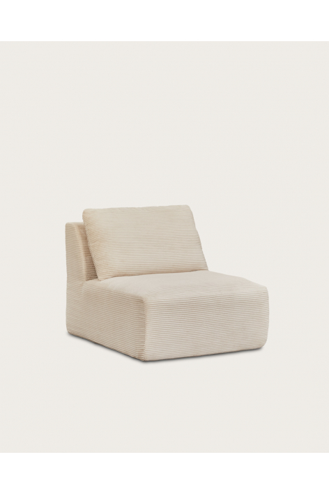 Central module for modular sofa in vacuum-packed velvet Temple