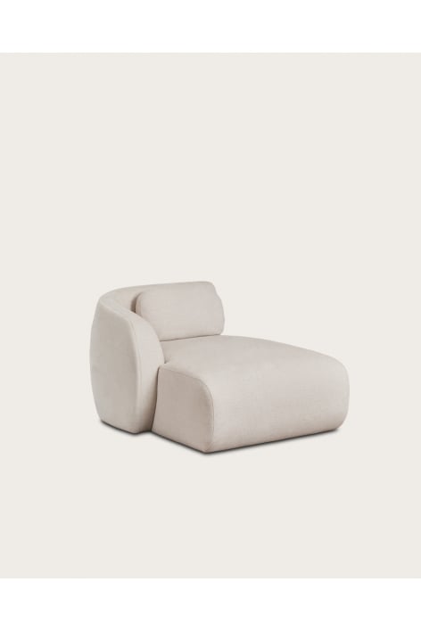 Left chaise longue module for modular sofa in Coquette chenille