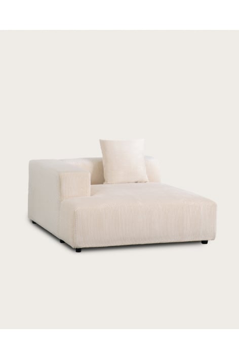Left chaise longue module with cushion for Bruna modular sofa