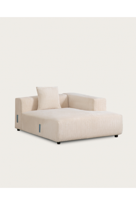 Right chaise longue module with cushion for Bruna modular sofa